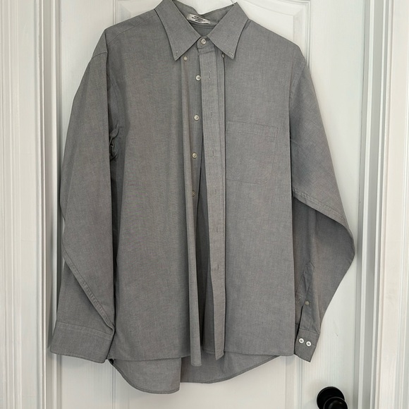 Van Heusen Grey Long Sleeve Button Up Shirt 17.5 36/37 - Picture 1 of 3